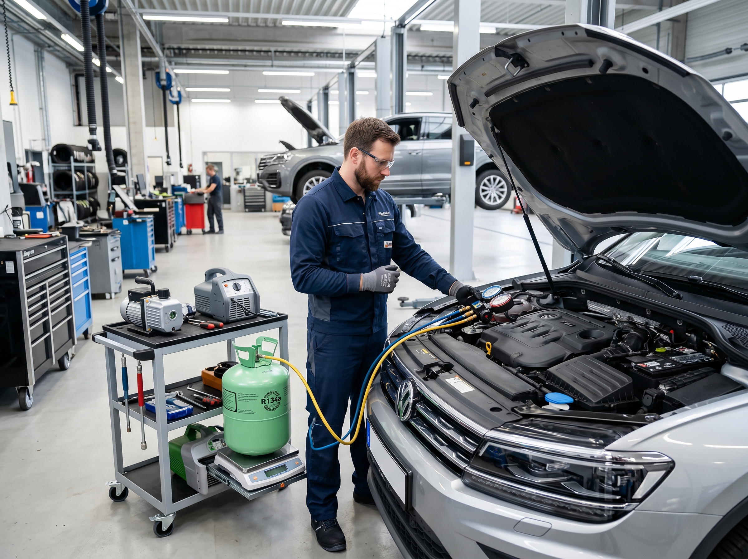 Serviço de ar condicionado automotivo